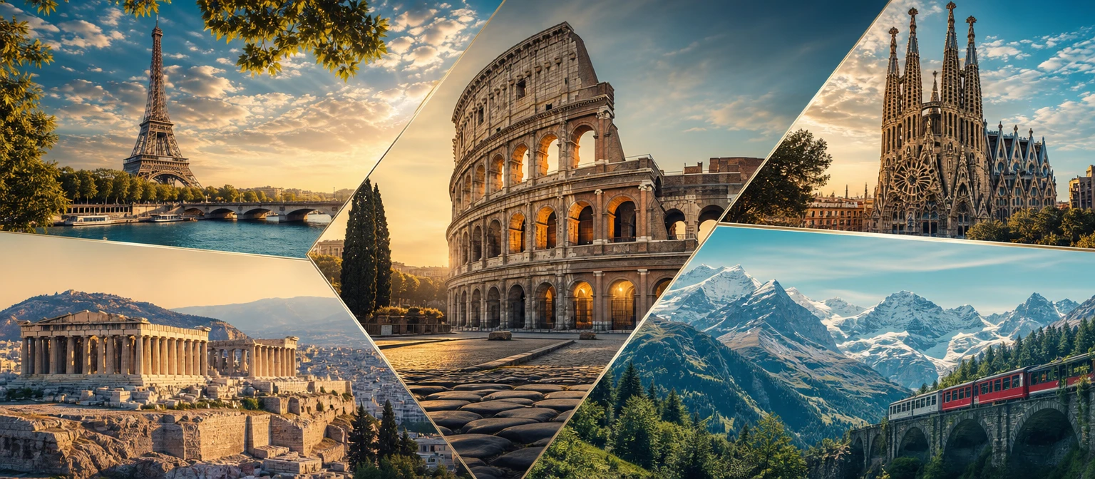 Austria landmark route: Vienna Ring · Salzburg · Alpine routes